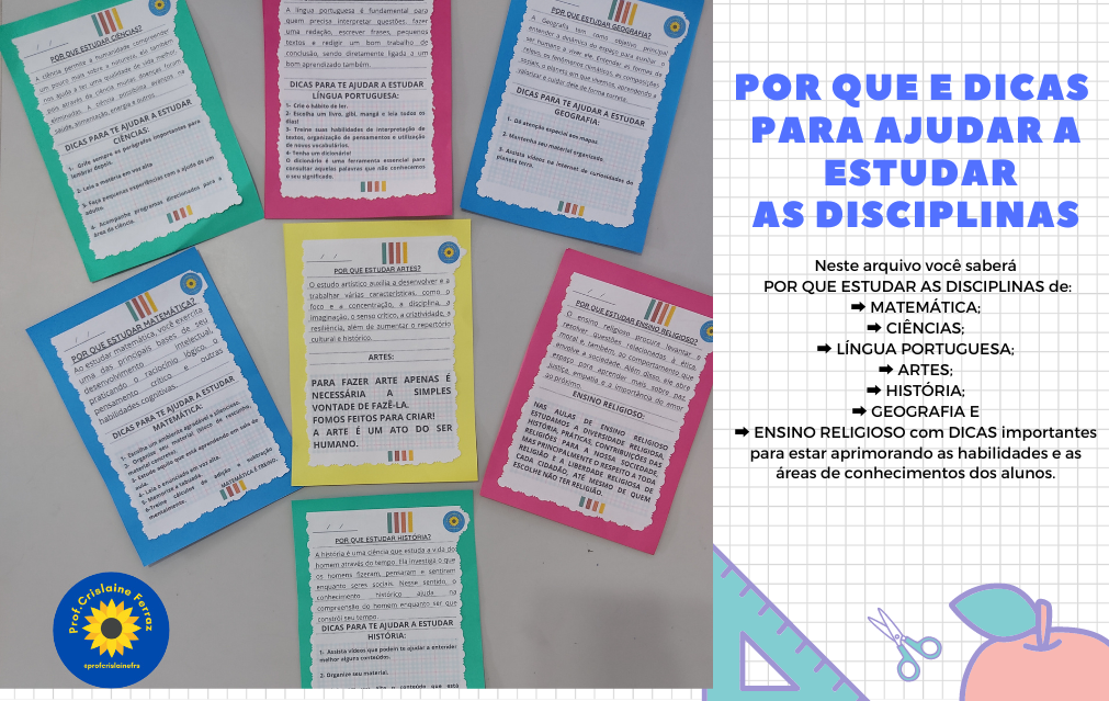 POR QUE E DICAS PARA AJUDAR A ESTUDAR AS DISCIPLINAS - Crislaine F...