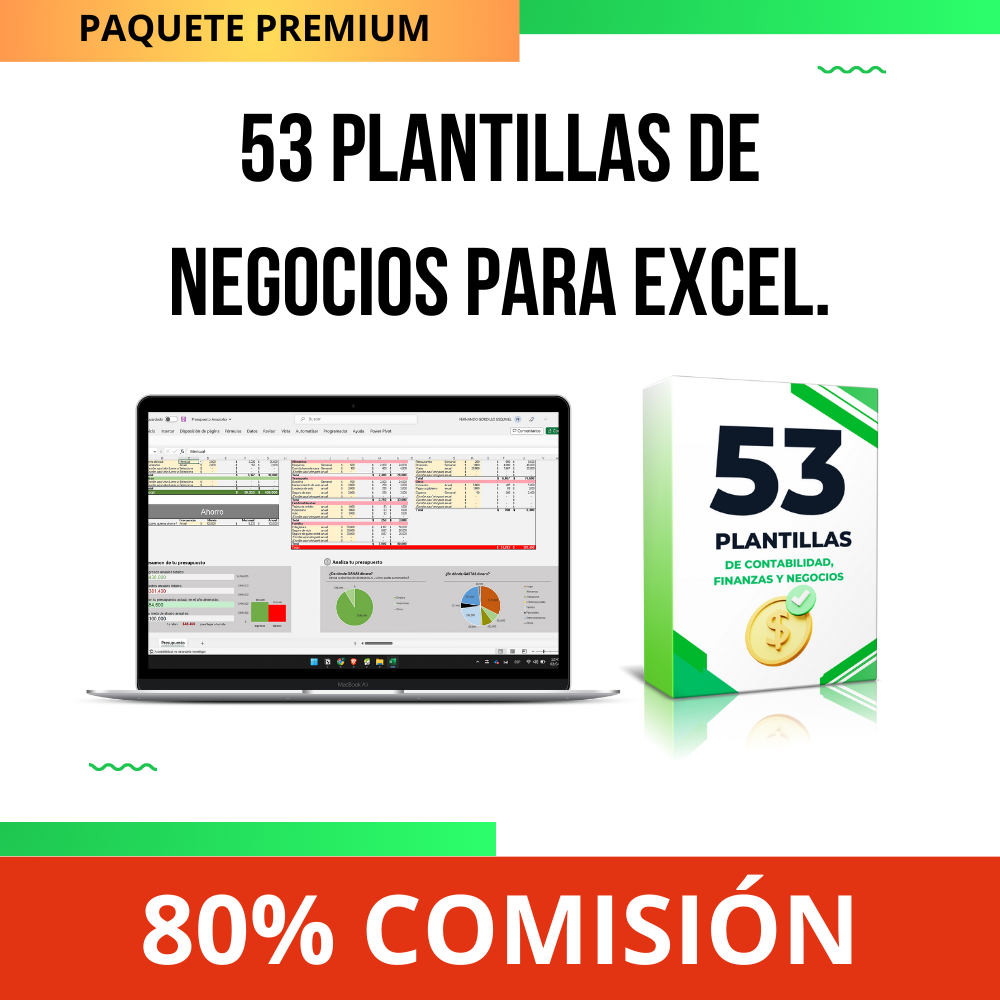 LAS +53 PLANTILLAS EXTRAS DE CONTABILIDAD, FINANZAS Y NEGOCIOS  - Fernando Gordillo Esquivel