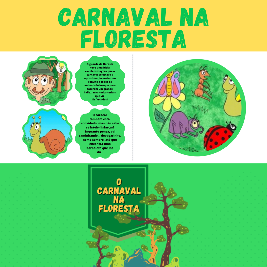 Imagem de capa para o Ebook O carnaval na floresta - HISTÓRIA NA LATA 