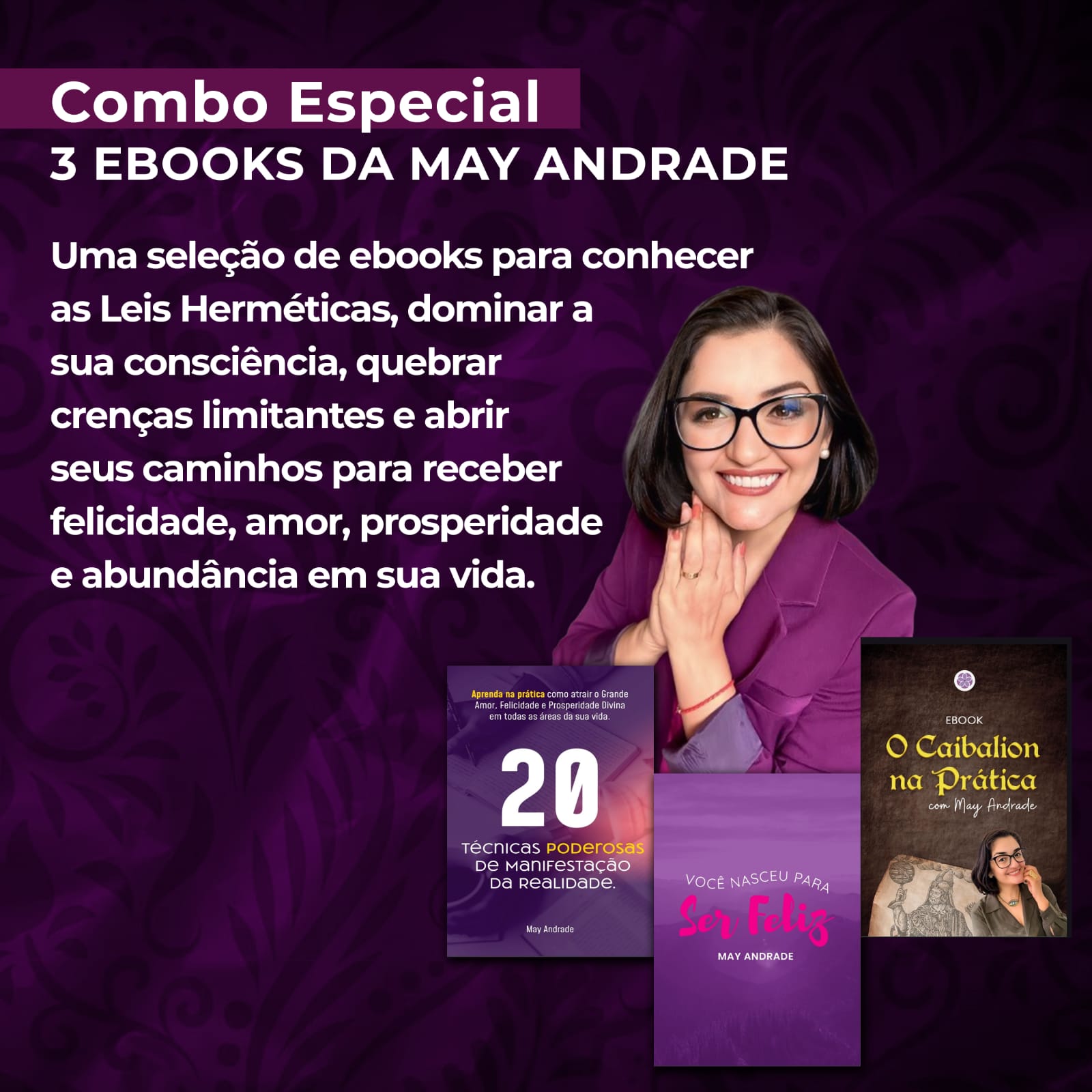 Combo especial 3 e books da may andrade