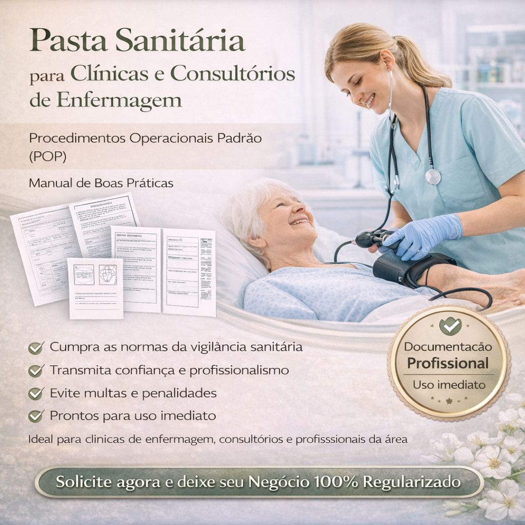 PACK COM 146 DOCUMENTOS: POP'S ENFERMAGEM, MANUAL DE BOAS PRÁTICAS, MANUAL DE NORMAS E ROTINA, PGRSS, FICHAS ANAMNESE E RECEITUÁRIO.