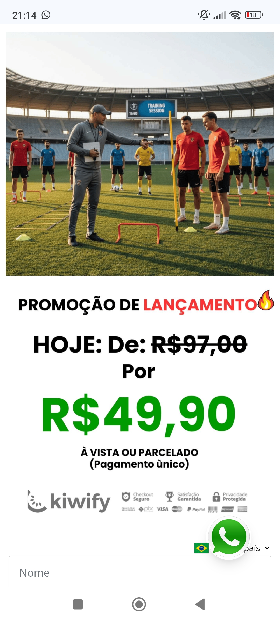 Curso preparador físico de futebol | Hotmart