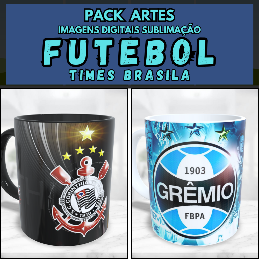 Pack +400 Artes Para Sublimação Em Canecas Times De Futebol - Sandr...