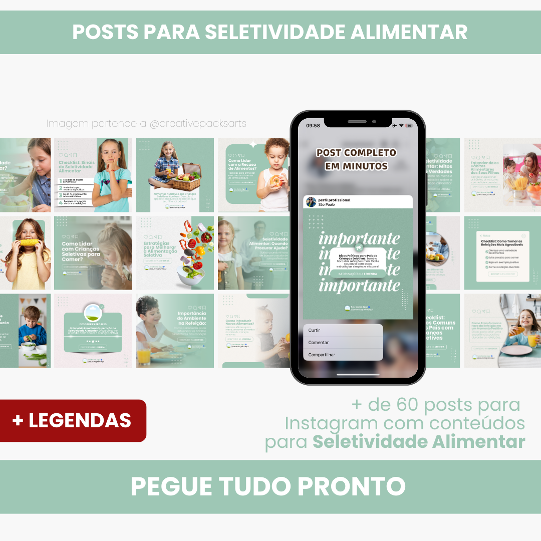Imagem de capa para o Curso online PACK PARA SELETIVIDADE ALIMENTAR