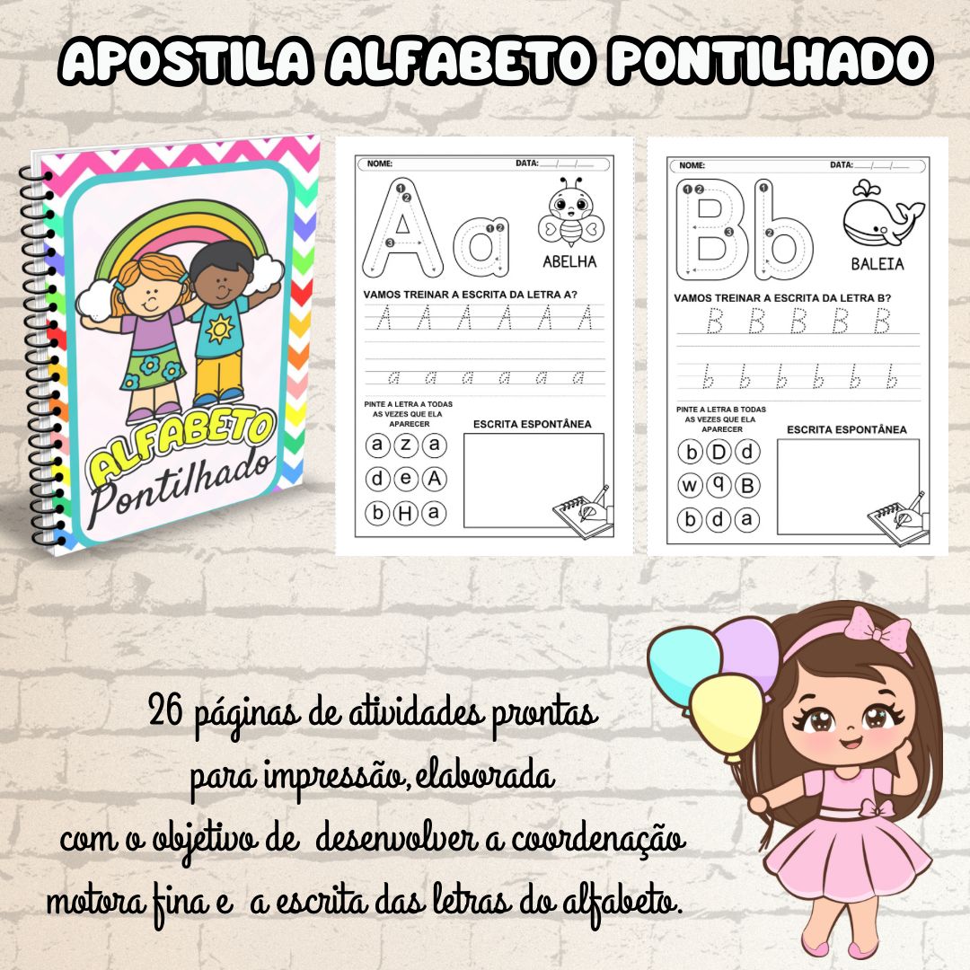 Apostila Alfabeto pontilhado - Kelen Coelho Giraldi | Hotmart