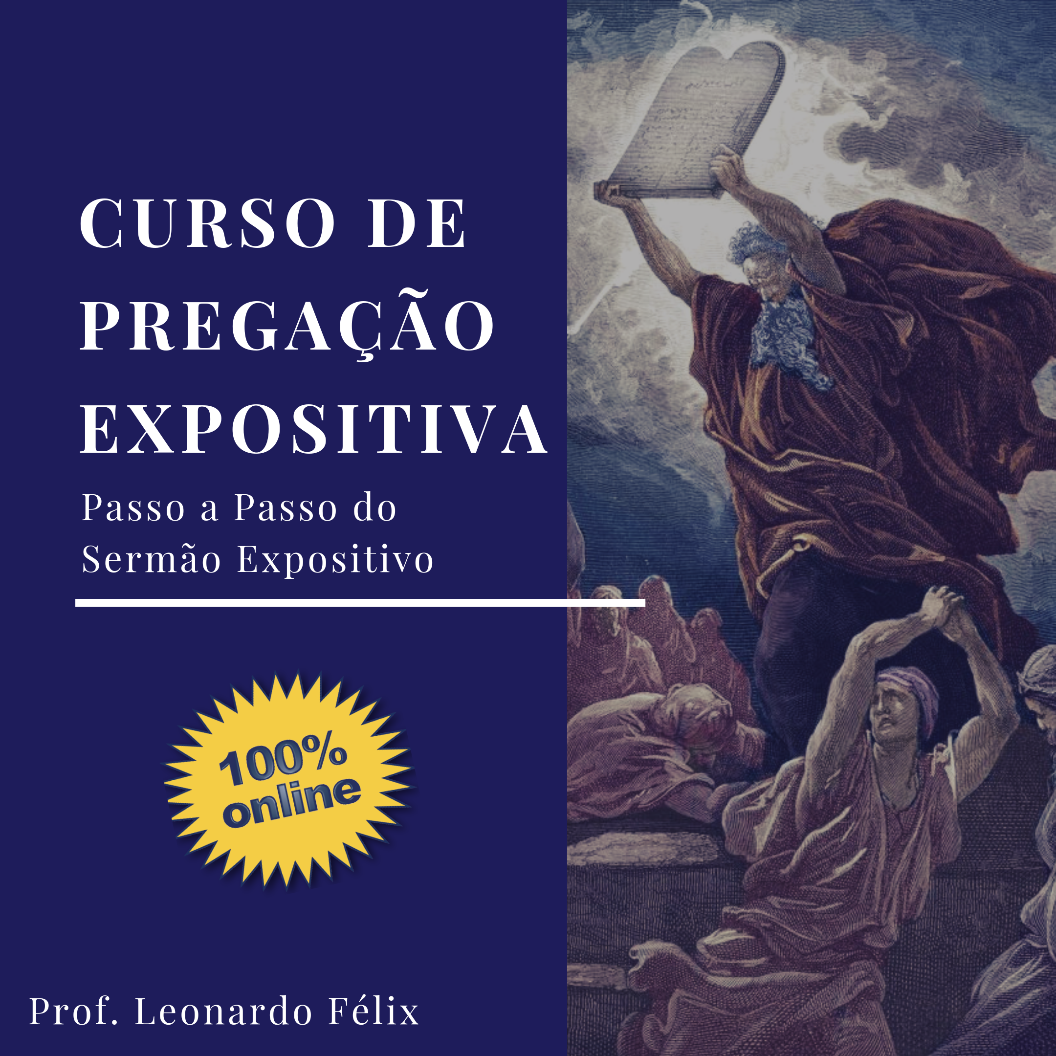 Imagem de capa para o Curso online Curso de Pregação Expositiva - o passo a passo do sermão expositivo