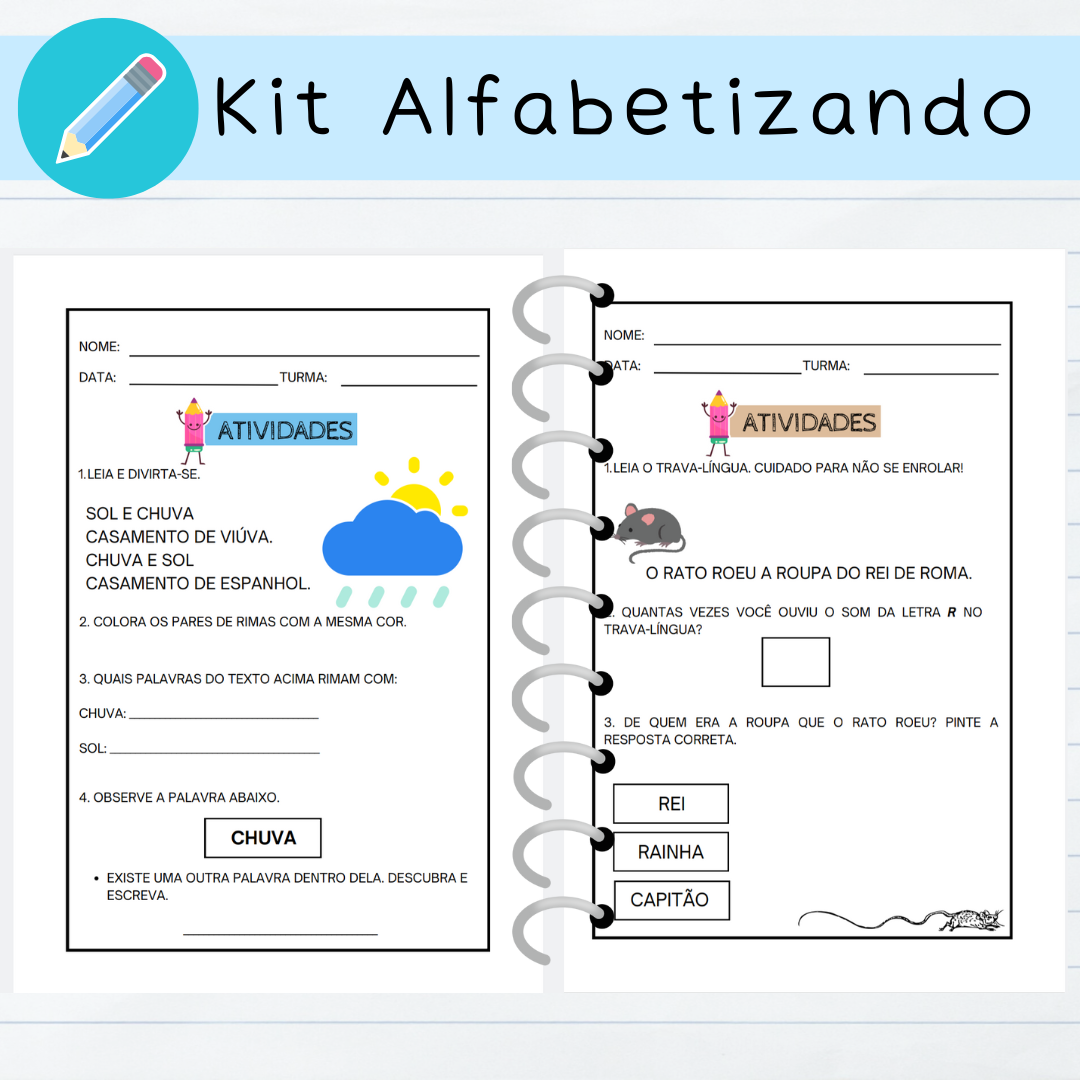 Kit Promocional (Alfabetizando + Manipulando Sílabas + Quantas Síla...