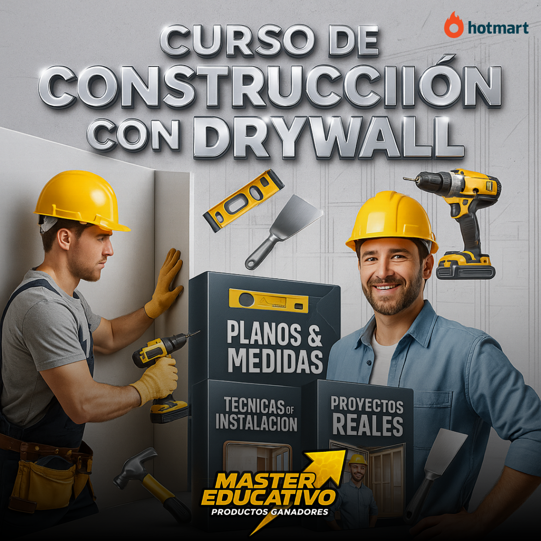 CURSO DE CONSTRUCCIÓN CON DRYWALL - MASTEREDUCATIVOO | Hotmart