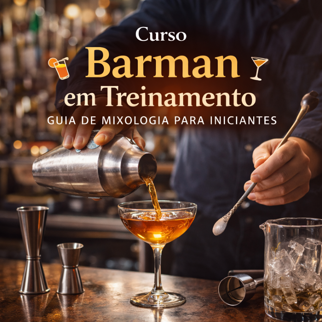 Curso de Barman Em Treinamento Guia De Mixologia Para Iniciantes