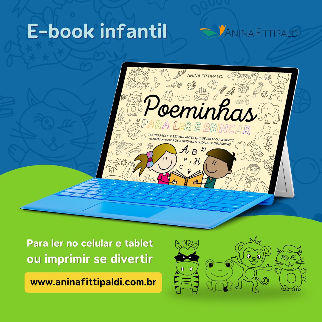 Imagem de capa para o Ebook E-book infantil Poeminhas para ler e brincar