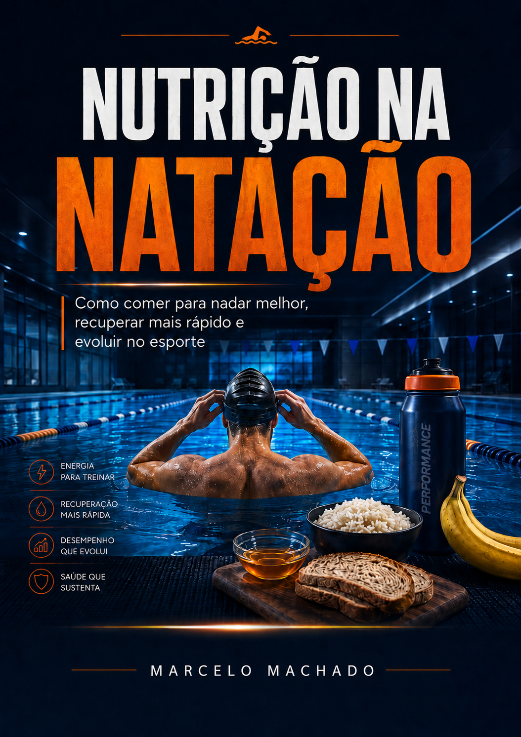 Capa do e-book Nutrição na Natação