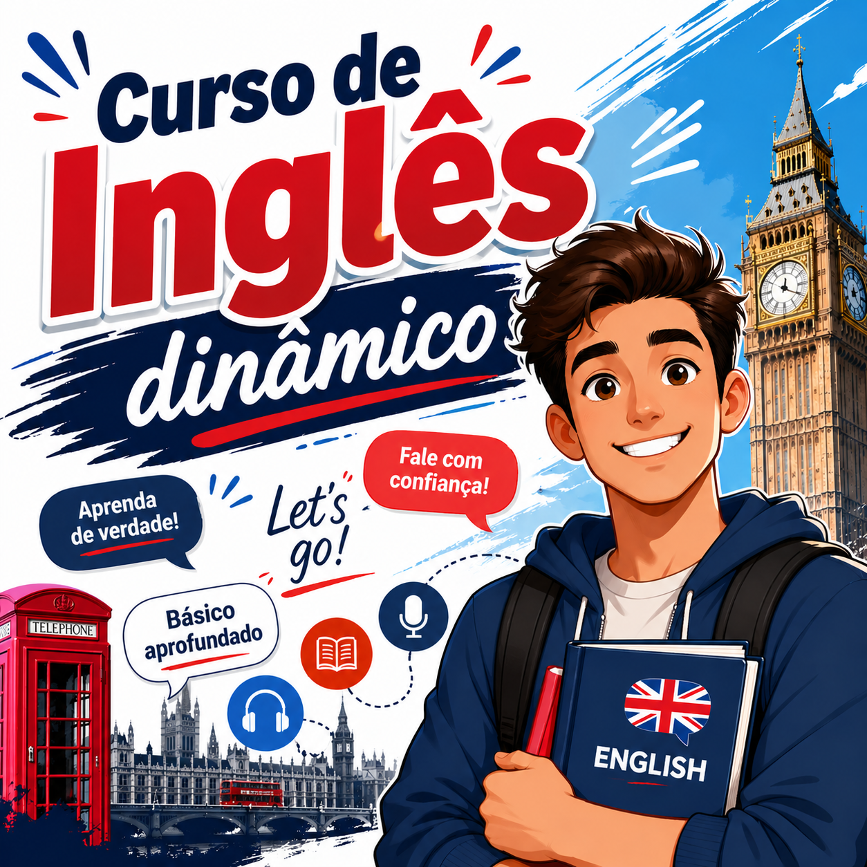 Curso de Inglês básico aprofundado