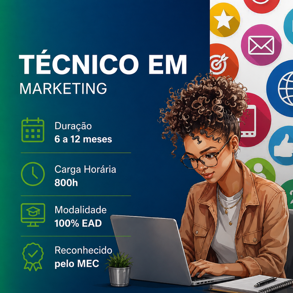 Curso Técnico em Marketing - Qualifica Brasil | Hotmart