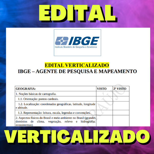 AGENTE DE PESQUISAS E MAPEAMENTO - IBGE 2023 - Edital Verticalizado