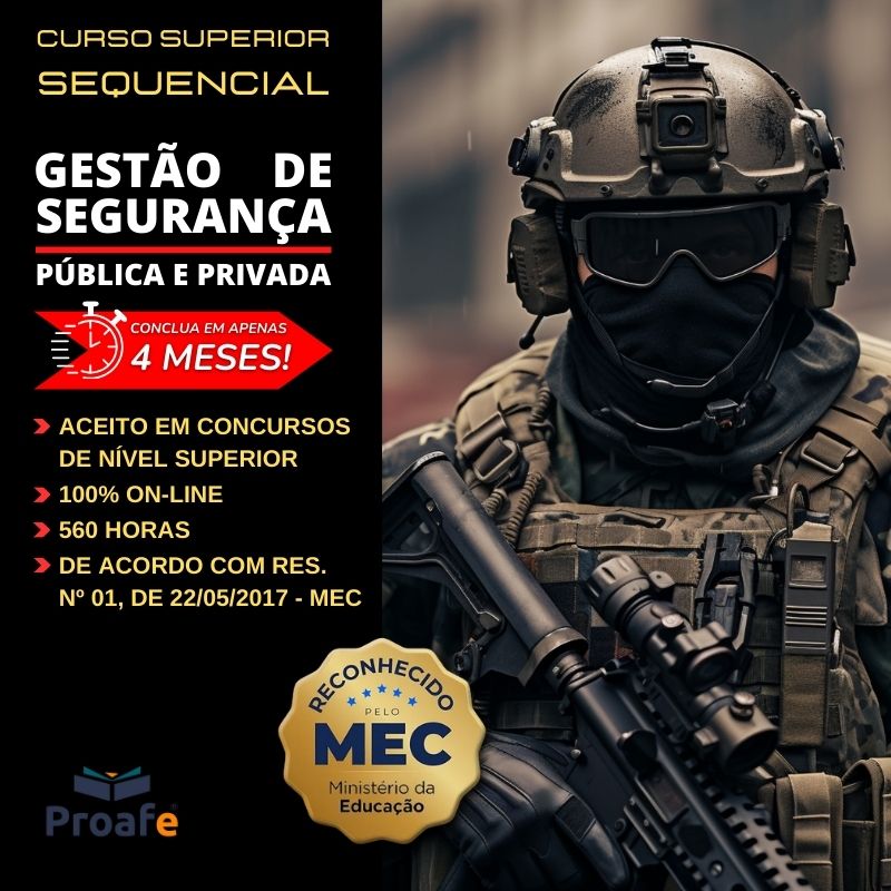 Curso Superior Sequencial Gestão de Segurança Pública e Privada 2.0