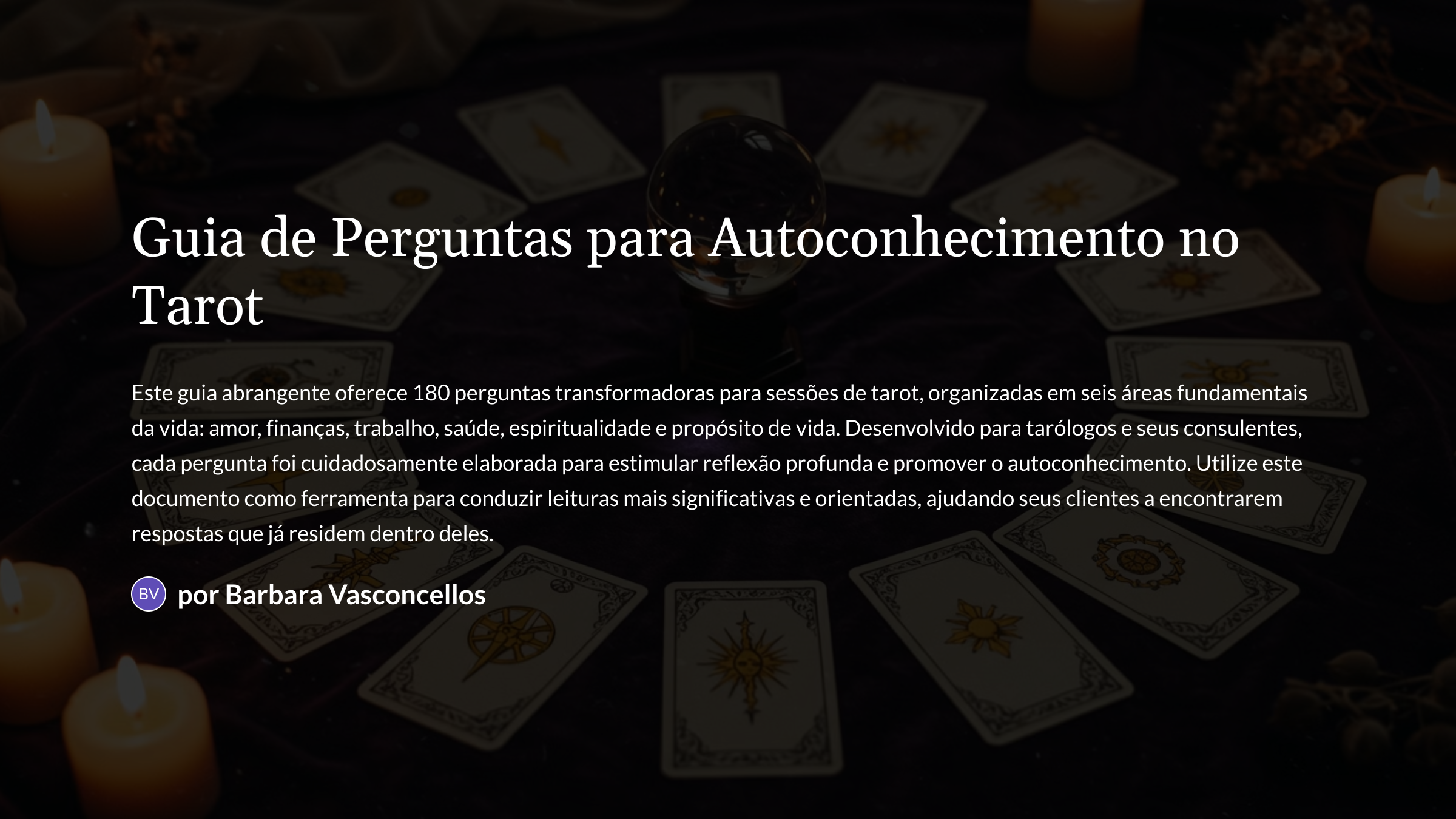 Guia de Perguntas para Autoconhecimento no Tarot - Babi Vasconcello...