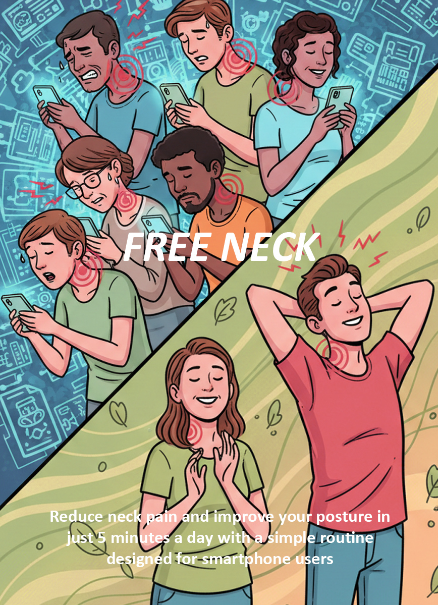 Image showcasing NECK FREEDOM – 5-Minute Routine to Relieve Smartphone-Related Neck Pain
