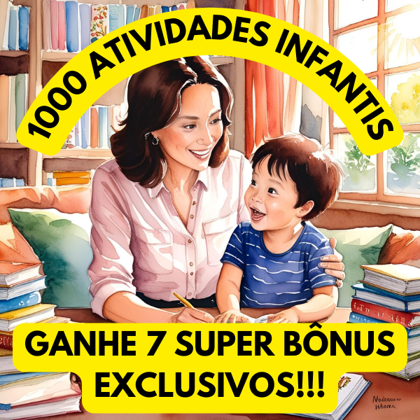 KIT COM 1000 ATIVIDADES INFANTIS PARA REFORÇO ESCOLAR