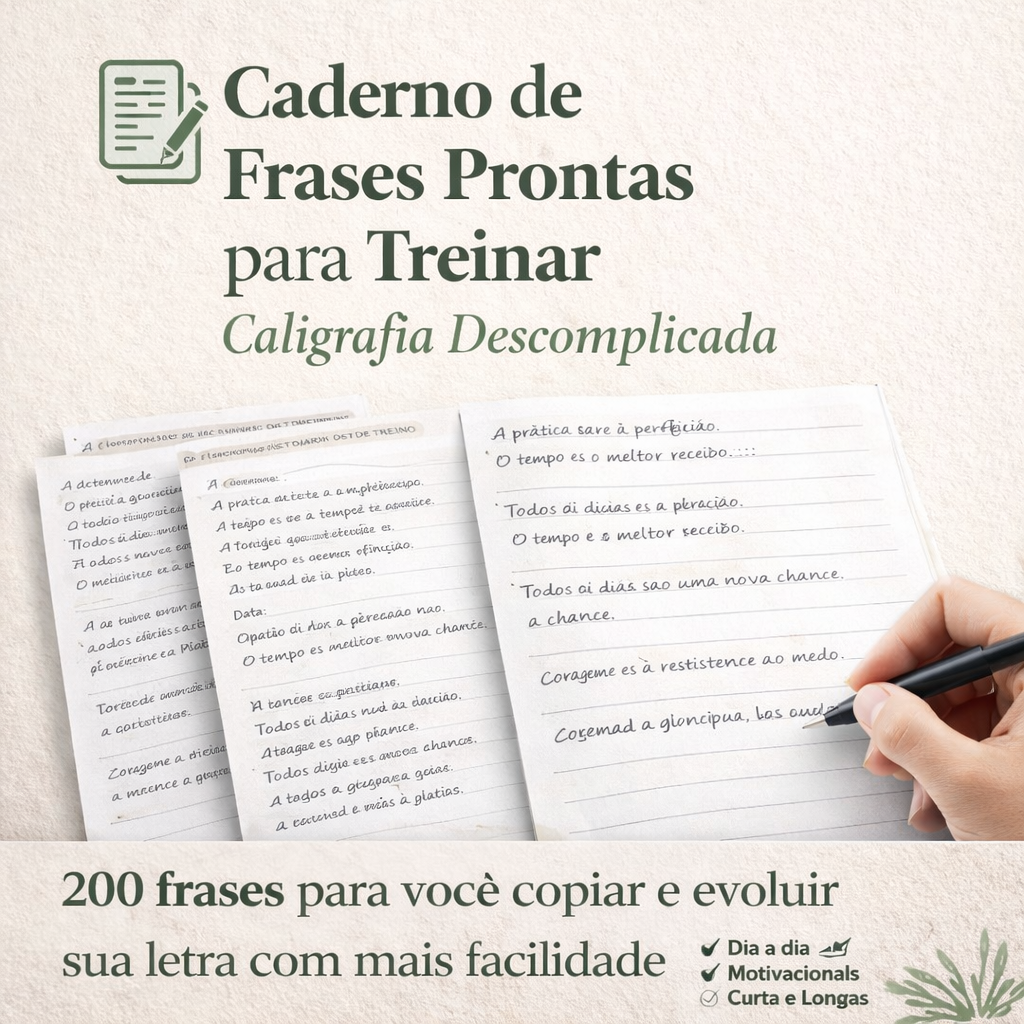 Caderno de Caligrafia Frases Prontas para Treinar - EDIRLAN SOARES ...