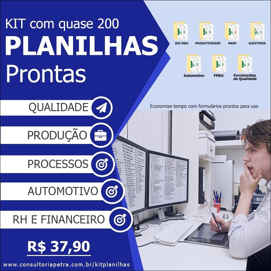 KIT COM PLANILHAS EDITÁVEIS