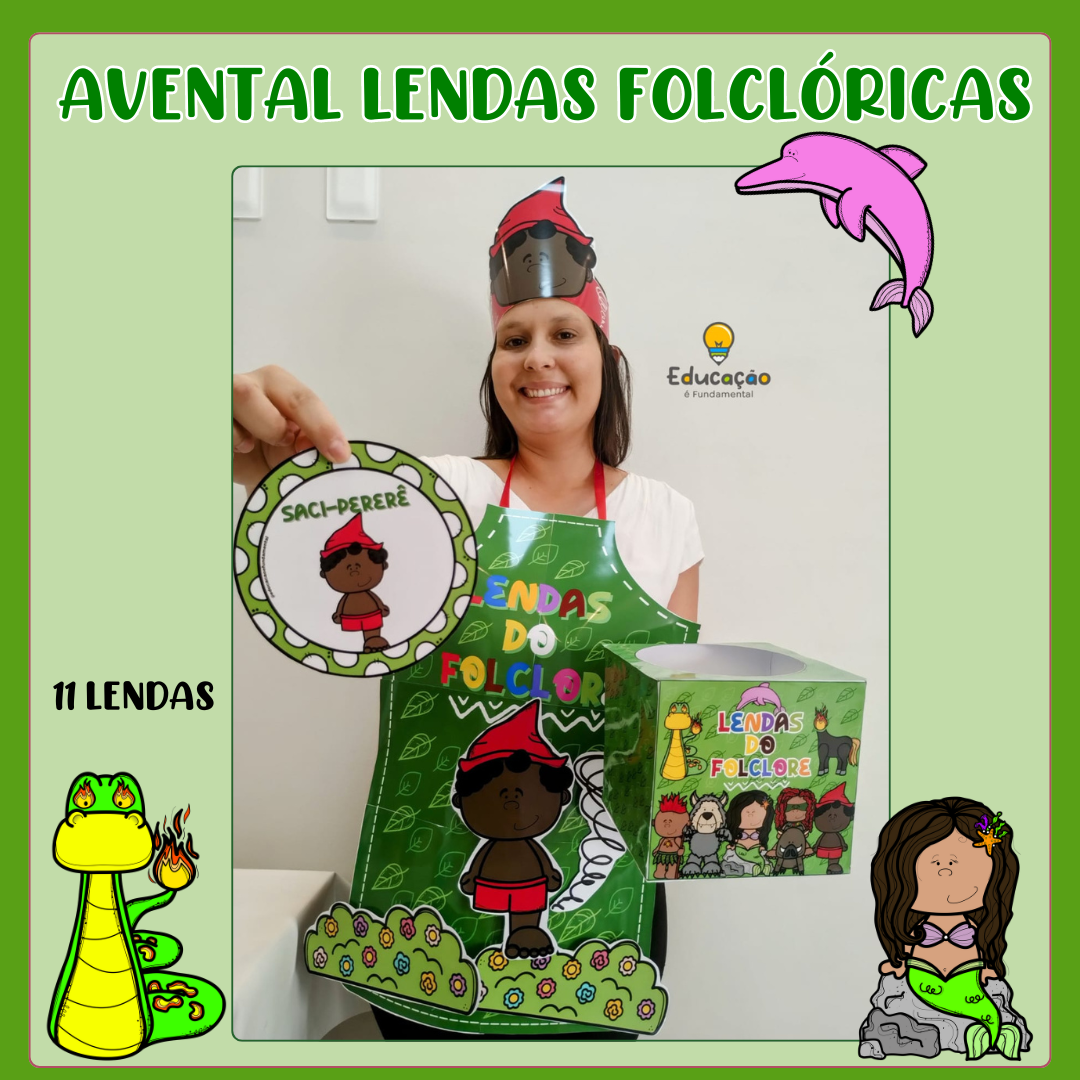 Imagem de capa para o Ebook LENDAS DO FOLCLORE BRASILEIRO 🧜🏼‍♀️