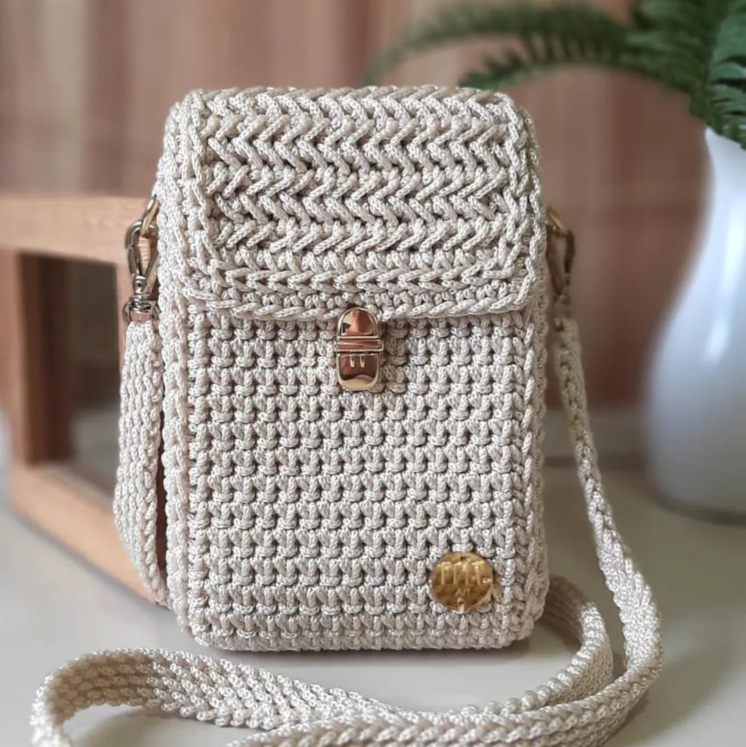 Bolsa de Crochê Pocket bag Color Trend EVEL Art Crochê Hotmart