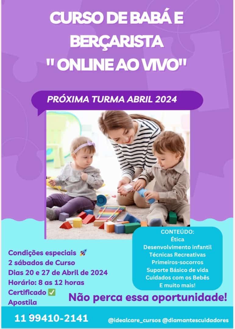 Imagem de capa para o Curso online CURSO: BABÁS E BERÇARISTAS PROFISSIONAIS 