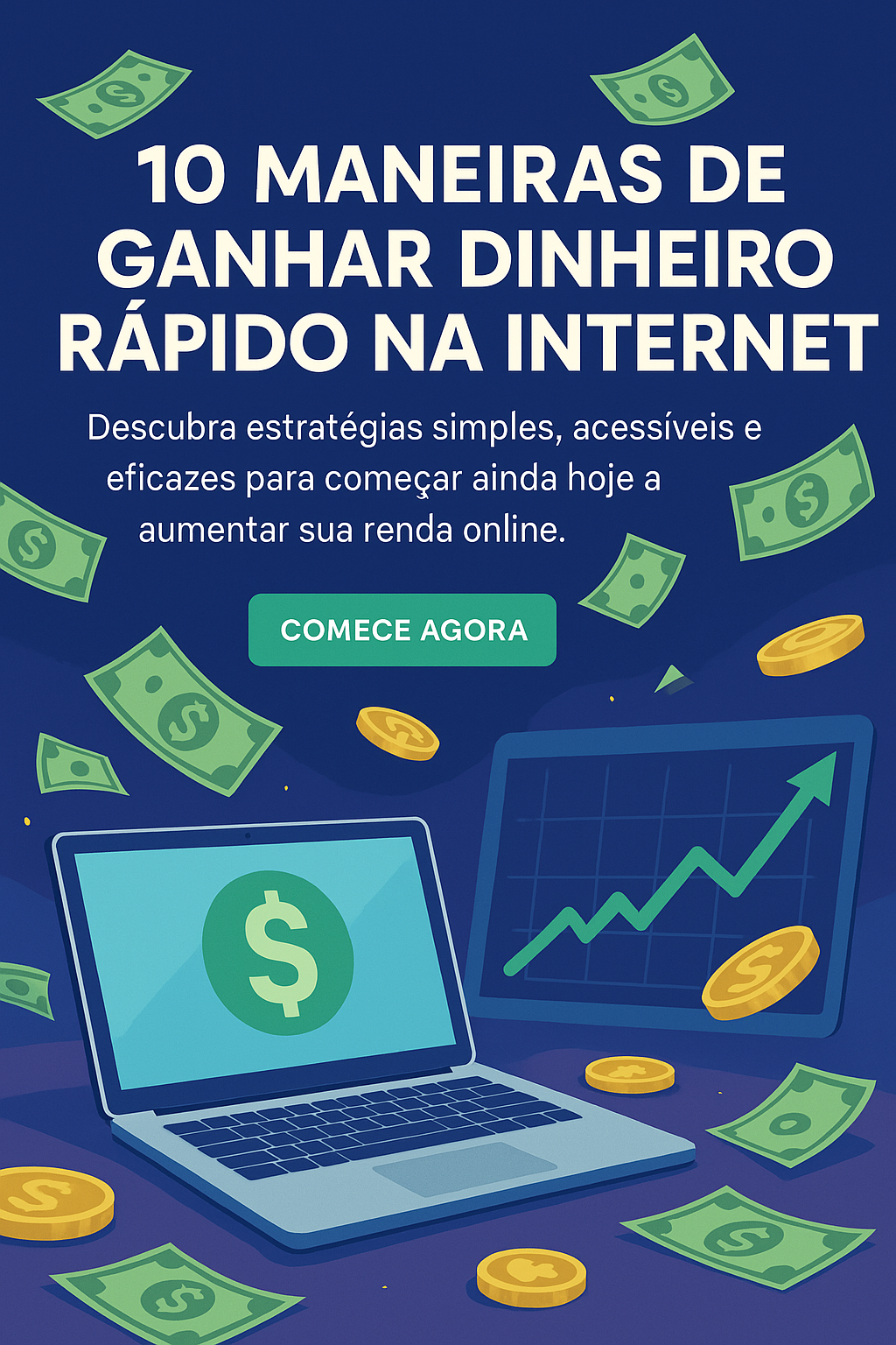 10 maneiras de ganhar dinheiro rápido na internet