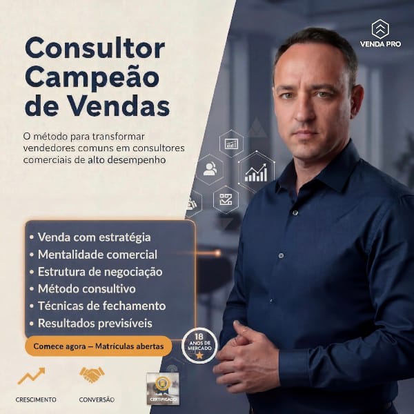 Curso: Técnica e Negociação - Método Consultor Campeão De Vendas