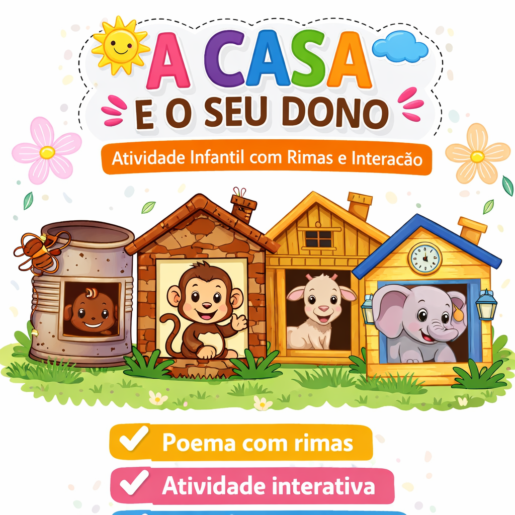 A Casa e o Seu Dono – Atividade Infantil com Rimas (PDF) - ESCOLA D...