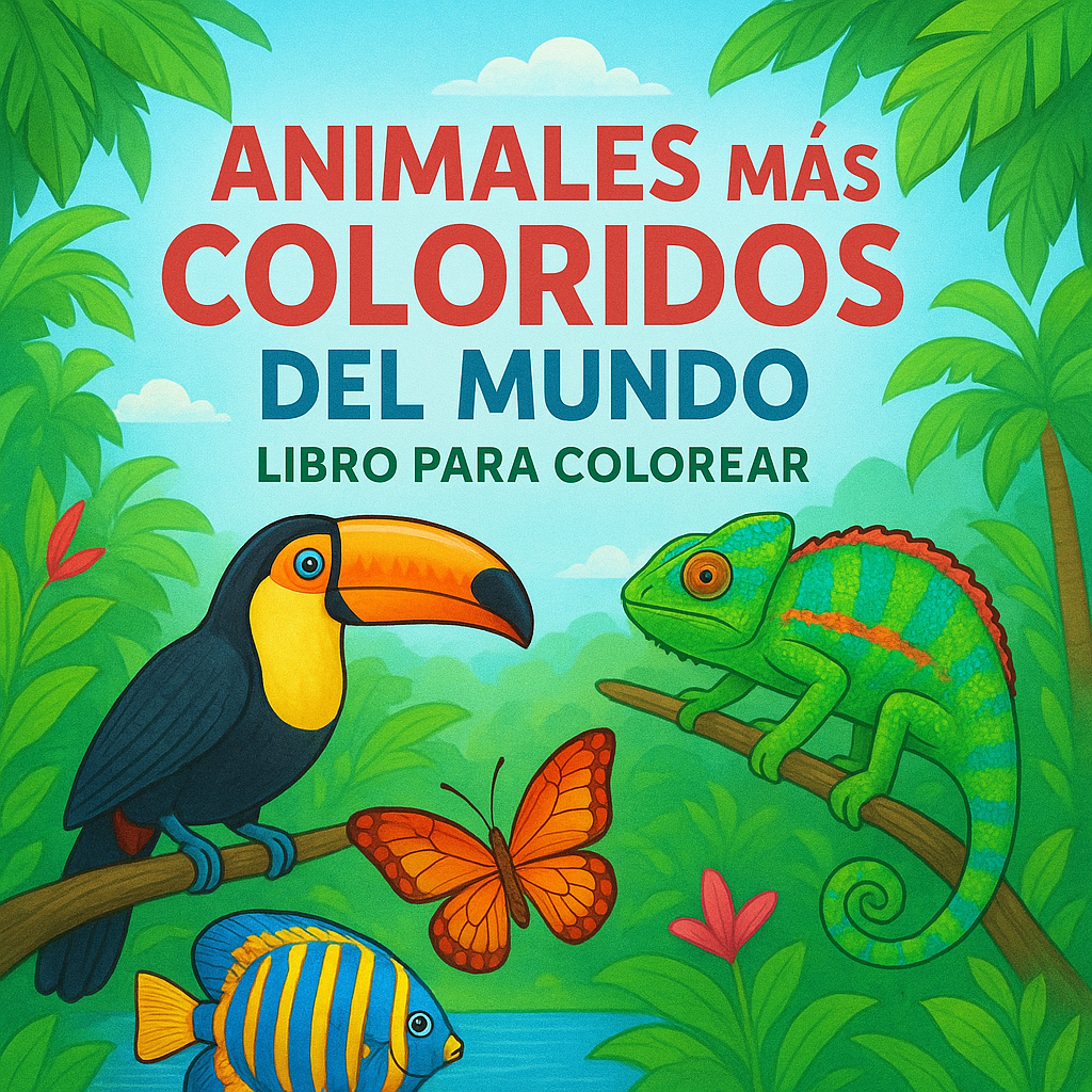Animales más coloridos del mundo – Libro para colorear - Jasmin Gua...