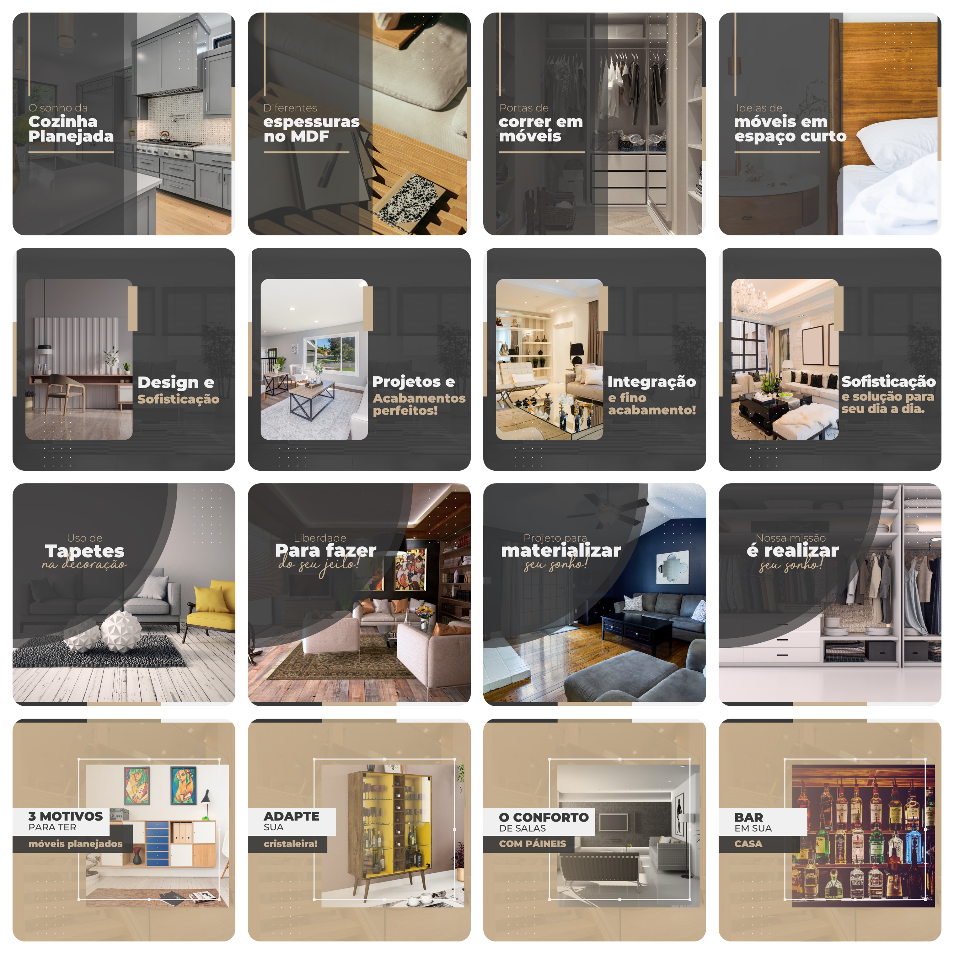 PACK- 200 Artes Moveis Planejados Editáveis Canva Pack + Legendas ...