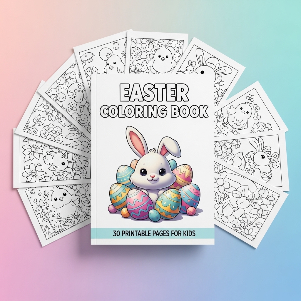 Easter Coloring Book for Kids – Libro para Colorear de Pascua (Prin...