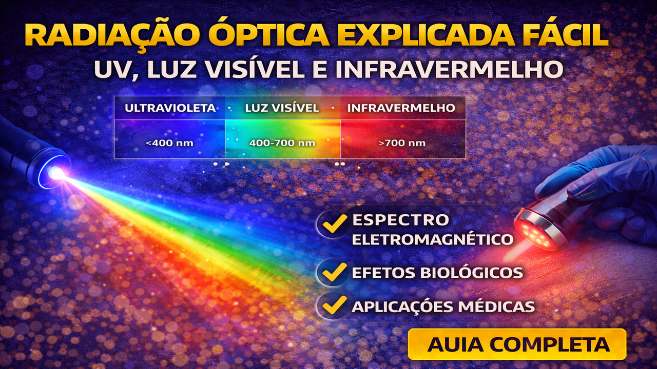 Rayos Visuales Radiação Óptica Explicada Fácil | UV, Luz Visível e Infravermelho