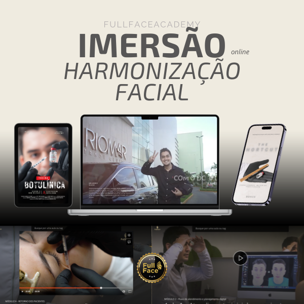 Imersão Online Harmonização Facial – 3 Aulas para alavancar sua carreira profissional.