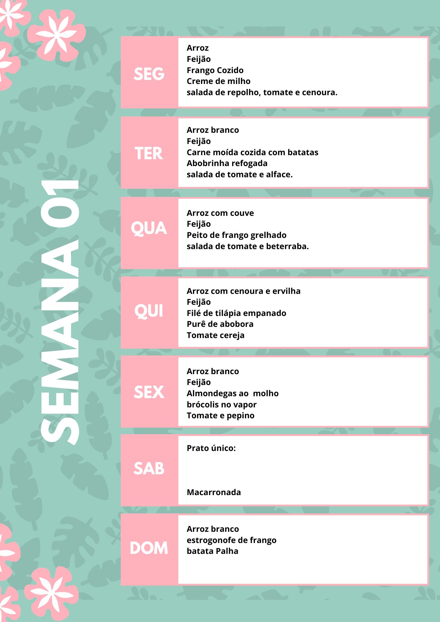 Cardápio Semanal + Receitas na airfryer