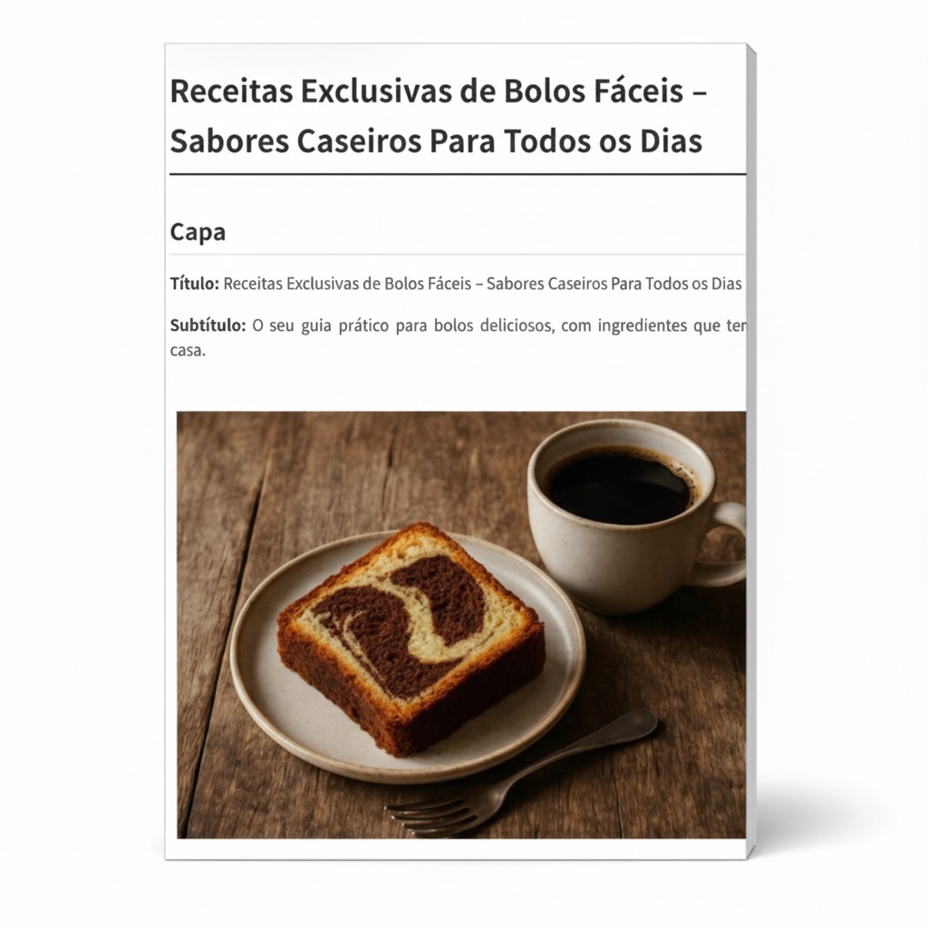 Receitas Exclusivas de Bolos Fáceis - Sabores Caseiros Para Todos os Dias