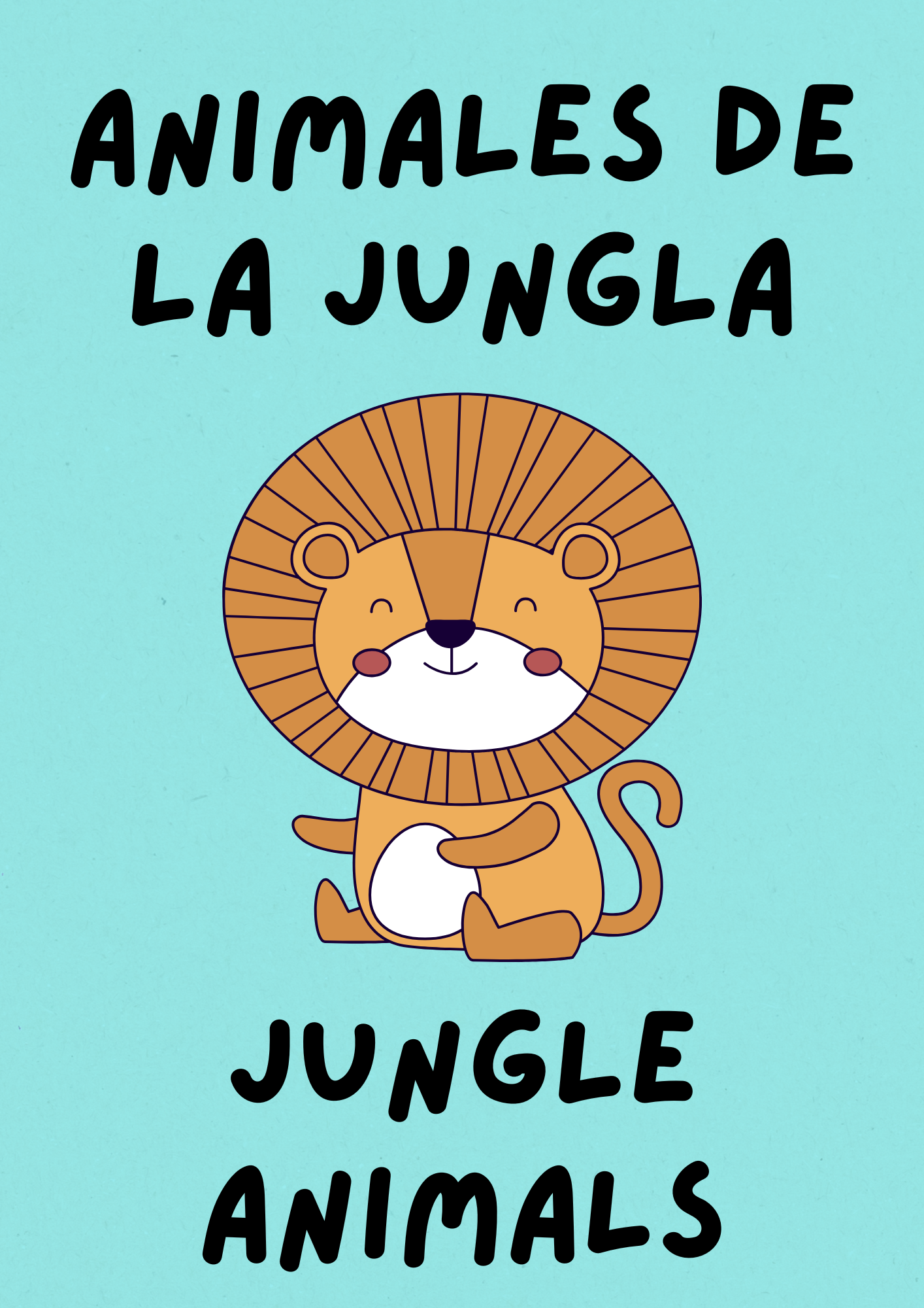 Libro para colorear: Animales de la Jungla - Hellen Talledo | Hotmart