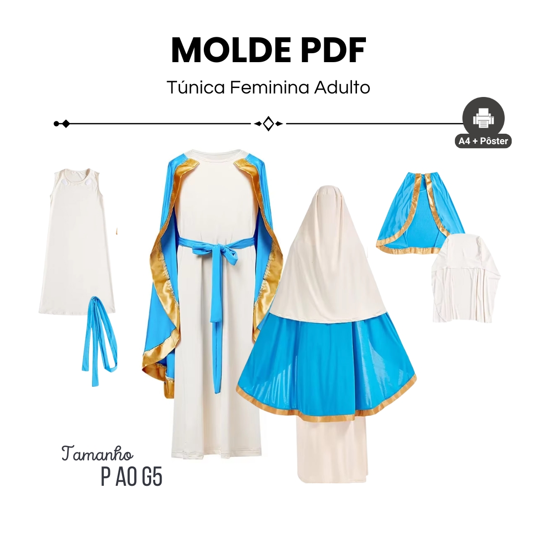 MOLDE TÚNICA FEMININA ADULTO - Criative wg | Hotmart