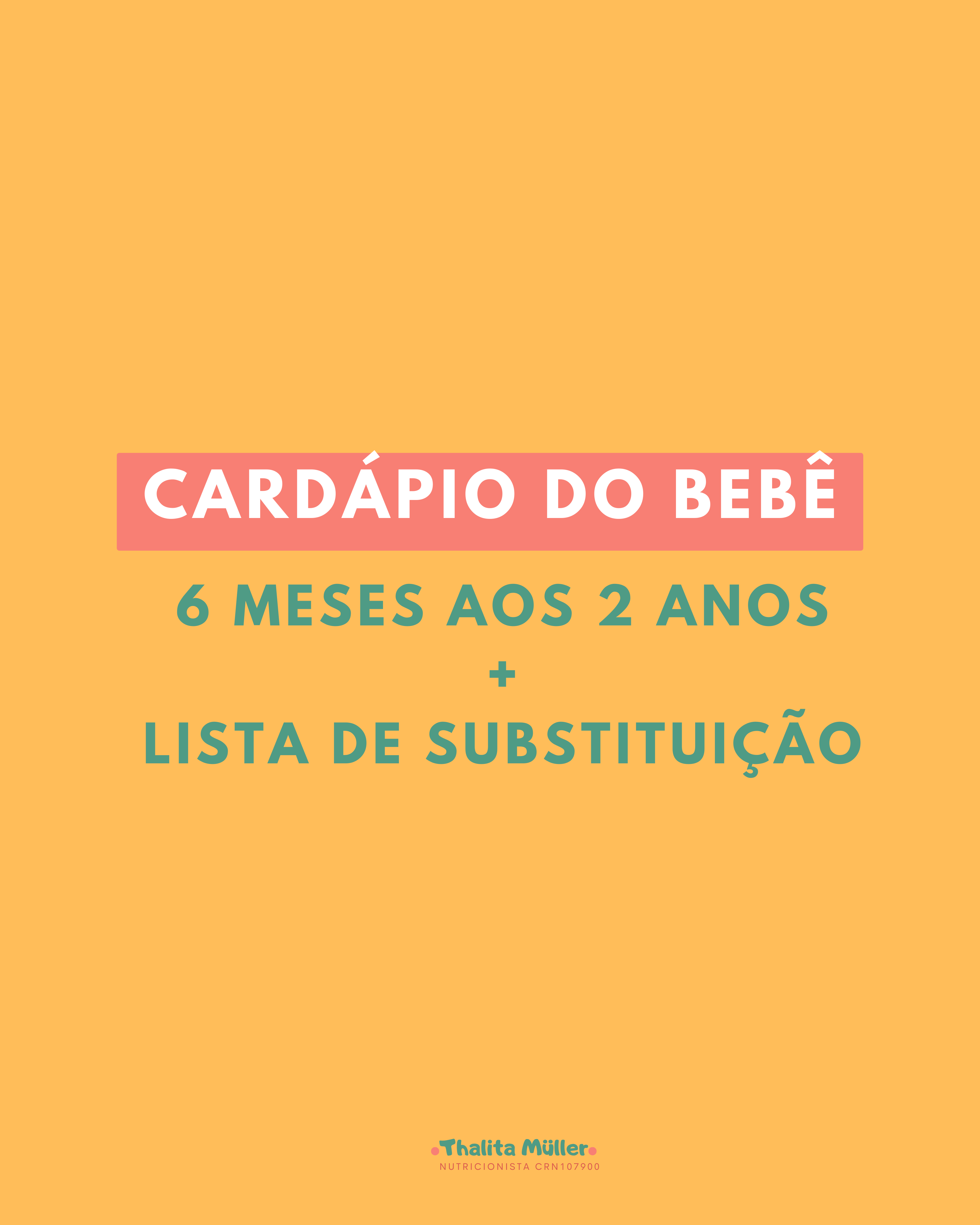 Card pio do beb dos 6 meses aos 2 anos