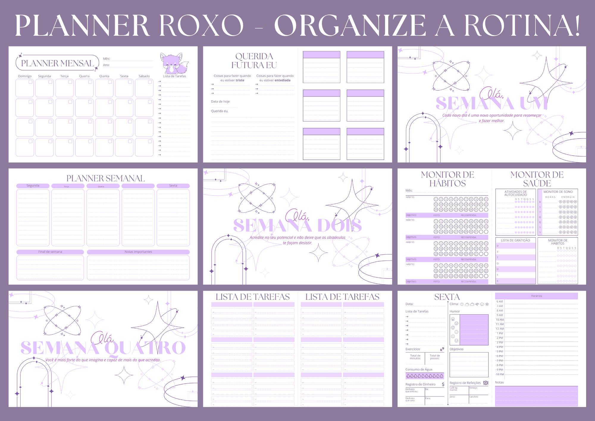 Planner Digital: Organize sua Rotina Semanal e Mensal | Hotmart
