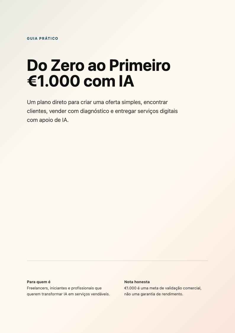 Do Zero ao Primeiro €1.000 com IA | Hotmart