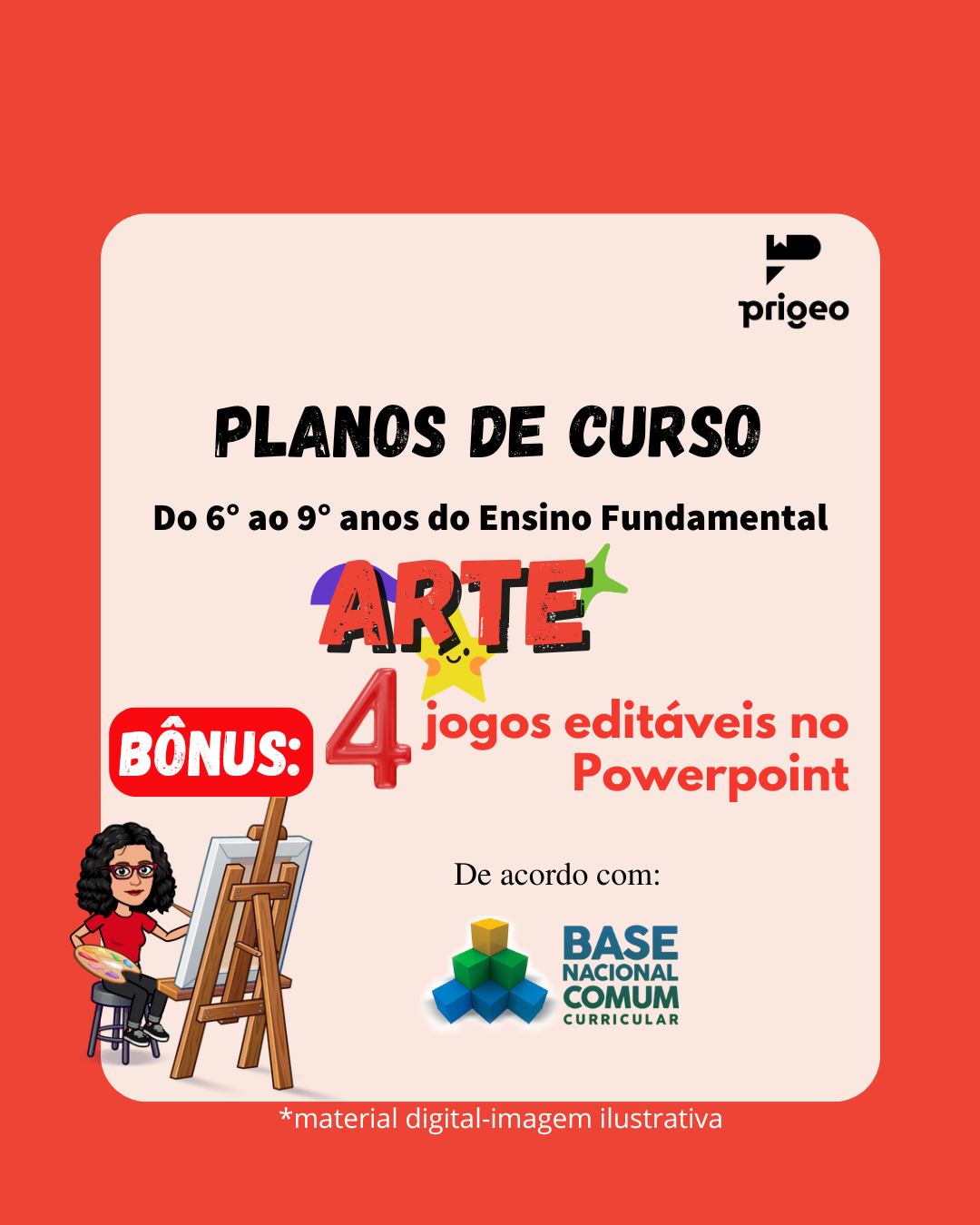 Planejamento anual de Arte+4 jogos Powerpoint - Prissilla Mello