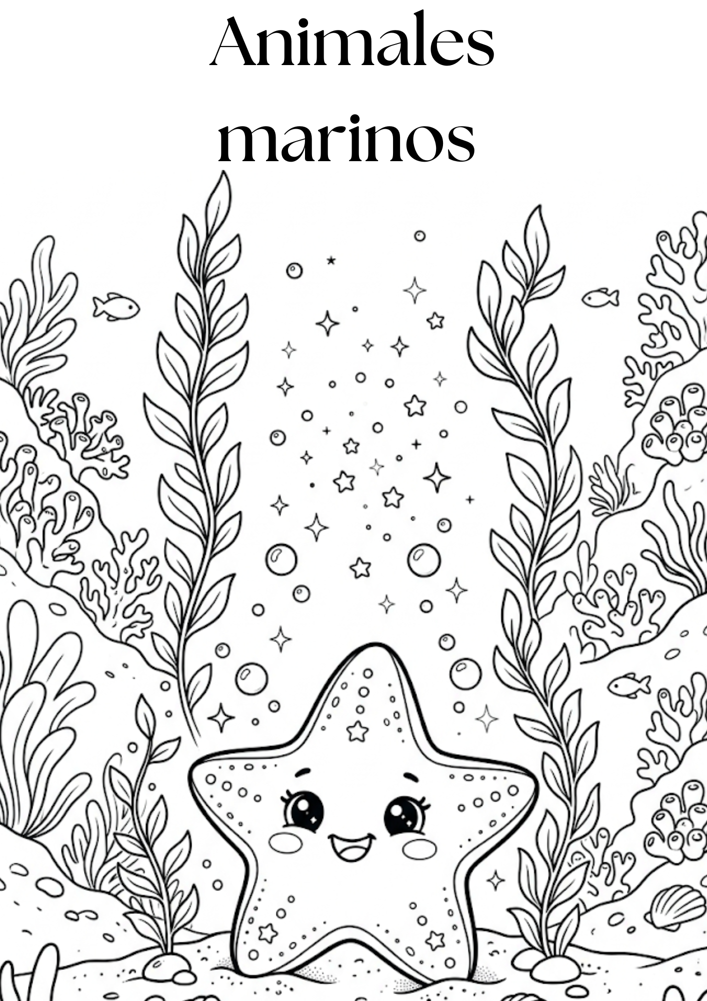 Libro para colorear de animales marinos | Hotmart