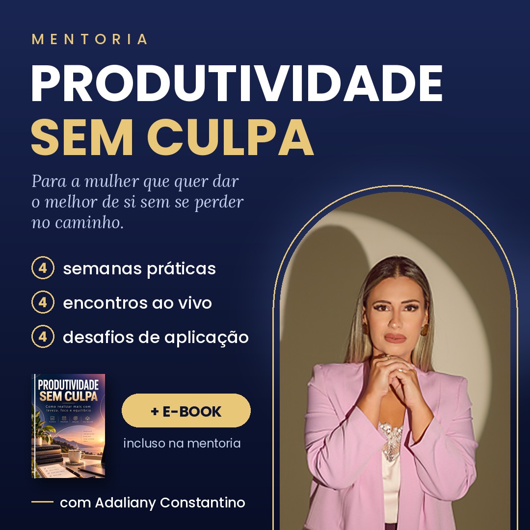 Capa Mentoria Produtividade sem Culpa
