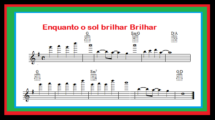 Enquanto o sol brilhar (partitura-cifra) - Kaindcursos | Hotmart