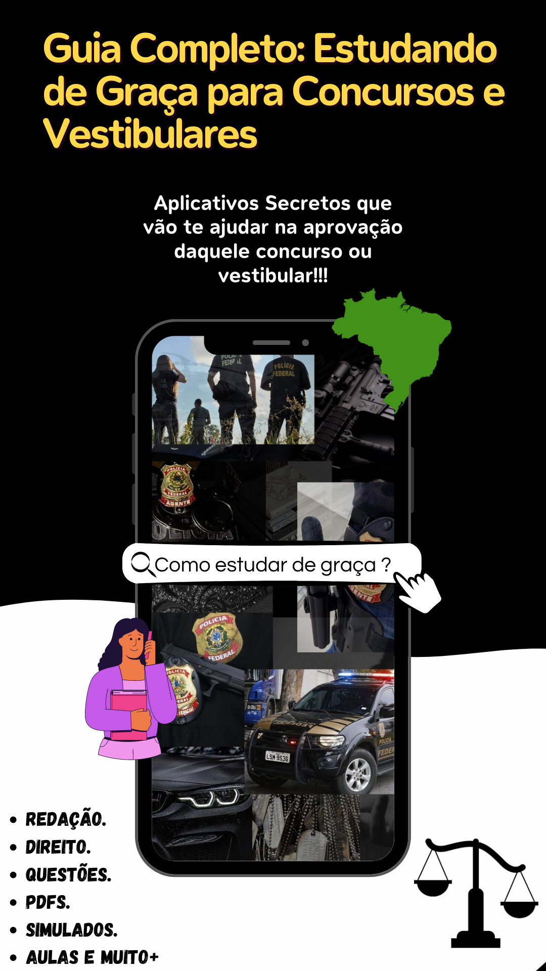 Guia Completo: Estudando de Graça para Concursos e Vestibulares - I...