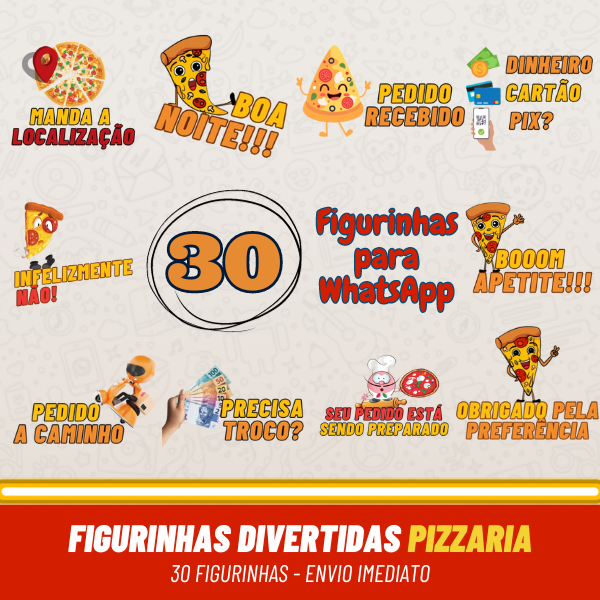 30 FIGURINHAS DIVERTIDAS WHATSAPP PIZZARIA PARA TORNAR SUA COMUNICAÇÃO