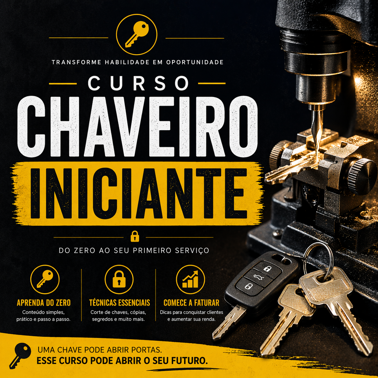 CURSO DE CHAVEIRO INICIANTE COM DOIS VÍDEO DE BÔNUS 