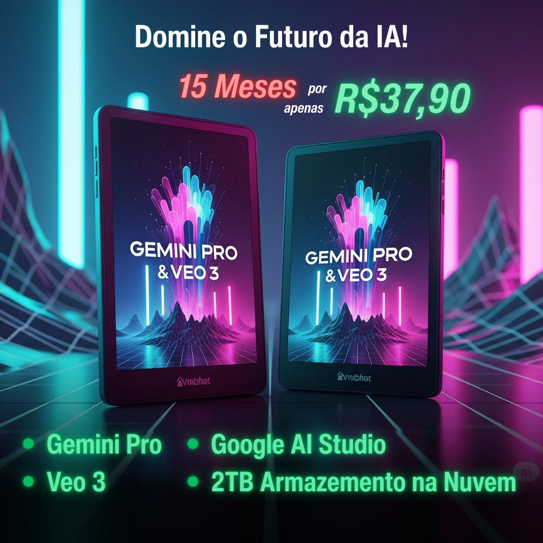 Desbloqueie o Futuro: Google AI Studio, Gemini Pro, Veo 3 e 2TB de ...